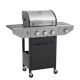 Propane Grill 3 Burner Barbecue Grill Stainless Steel Gas Grill with Side Burner and Thermometer for 21785975