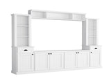 Minimalist Entertainment Wall Unit Set Bridge for TVs Up to 75'', Ample Storage Space TV Stand 44609856