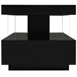 ZUN LED Coffee Table with Storage, Modern Center Table with 2 Drawers and Display Shelves, Accent 35834717