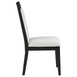 Mason Ivory and Black Wood Dining Side Chair B062P299891
