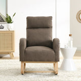 Welike 27.6"W Modern Accent High Backrest Living Room Lounge Arm Rocking Chair, Two Side W83472308