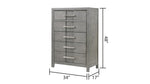 ZUN Kenzo Modern Style 5-Drawer Chest Made with Wood in Gray B009139194