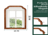 20"x 30" Rounded Corner Mirror, Solid Wood Frame Decorative Mirror for Bedroom Bathroom Living Room 23187837