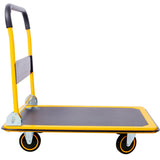 Foldable Platform Truck Push Dolly 660 lb. Weight Capacity Black and Yellow W465P171070