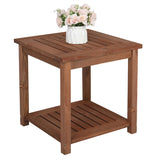 Square Wood Side Table Carbonized Color 03835542