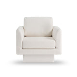 360&deg Modern Swivel Accent Chair,30" W Teddy Sherpa Round Armchair,Thick Padded Single N723P225031K