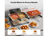 Commercial Electric Deep Fryer, 9.51 Qt, 1700W Stainless Steel Countertop Fryer with Adjustable 26610532