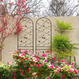 2 Pack Metal Garden Trellis 86.7" x 19.7" Rustproof Trellis for Climbing Plants Outdoor Flower W1586P268066