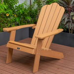 ZUN TALE Adirondack Chair Backyard Outdoor Furniture Painted Seating with Cup Holder 42835419