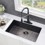 ZUN 30" L X 18" W Undermount Kitchen Sink With Sink Grid W122543664