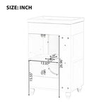 ZUN 20" Bathroom Vanity with Sink, Bathroom Vanity Cabinet with Two-tier Shelf, Adjustable Shelf, Solid 51947351