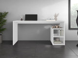 Benson Desk, 3 Shelves, White B097P474291