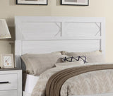 White Color 1pc Queen Size Bed High Headboard MDF Particle Board Bedroom Furniture Bedframe Unique B011137846