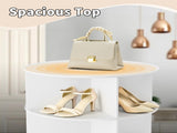 7-tier, 360&deg rotating wood-plastic composite shoe rack, 60*60*184cm, white 36049742