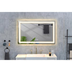 ZUN 48x36 Inch LED Bathroom Mirror with Frontlit and Backlit, Wall Mounted Vanity Mirror with Smart 11754489