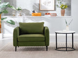 Accent Chair for Living Room, Velvet Comfy Single Sofa Chair Mid-Century Modern Armchair with 1 32033954