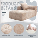UNITED WE WIN Chenille Loveseat Sofa,Minimalist Modular Couches Sleeper for Living Room Bedroom W1568P255134