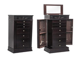 Jewelry Armoire with Mirror, 8 Drawers & 16 Necklace Hooks, 2 Side Swing Doors 62583884