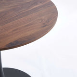 ZUN 31.5"BLACK AND WALNUT Tulip Table Mid-century Dining Table for 2-4 people With Round Mdf Table Top, W234P143406