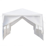 10'x20' Outdoor Party Tent with 6 Removable Sidewalls, Waterproof Canopy Patio Wedding Gazebo, White 40291651