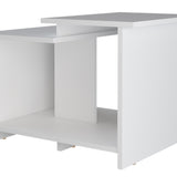 ZUN FM FURNITURE Naco Coffee Table with Open Storage, Melamine Finish, White B128P269876