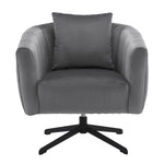 ZUN 360&deg; Swivel Accent Chair, Modern Velvet Fabric Living Room Armchair, Comfy Wide Upholstered with 42158642