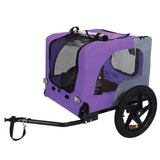 Outdoor Heavy Duty Collapsible Pet Bike Trailer with 16-Inch All-Terrain Wheels & Universal Hitch W1364P268345