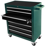 ZUN 7-Drawer Rolling Cart, Rolling Box on Wheels, Lockable Home Repair Storage Organizer, W1239132622