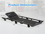 4 Level Adjustable Backrest Mechanic Rolling Creeper, Heavy Duty 6 Swivel Casters Garage Repair Cart 73736907