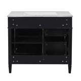36'' Bathroom Vanity with Top Sink, Modern Bathroom Storage Cabinet with 2 Drawers and a Tip-out N710P230246B