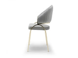 Ruby Modern & Contemporary style chair made with Metal & Gold Legs in Gray Color B009P241743