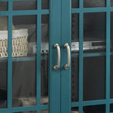 62" TV Stand, Buffet Sideboard Cabinet, Teal Blue W96570022