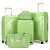 Luggage Sets 5 Piece, PP Luggage Set, Suitcases with Wheels, Hardside Hard Shell Travel Luggage with 73799168