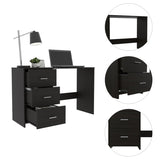 Ventura 3-Drawer Writing Desk Black Wengue B06280029