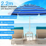 7.2 Feet Outdoor Beach Umbrella with Tilt Mechanism 34695435