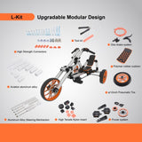KidRock Buildable Kit 20 in 1 Kids Go Kart Set, Suitable for 1 to 8 Years Old, Two Bike, Three ET297823LKT