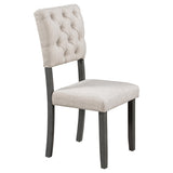 6-Piece Table and Chair Set with Special-shaped Legs and Foam-covered Seat Backs&Cushions for 45811893