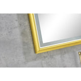 42x24 Inch LED Frontlit Bathroom Mirror with Metal Frame, Wall Mounted Vanity Mirror with Smart 48886599