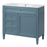 36'' Bathroom Vanity with Top Sink, Modern Bathroom Storage Cabinet with 2 Drawers and a Tip-out N710P230246M
