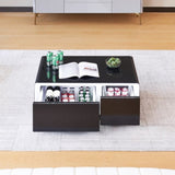 ZUN Smart Table Fridge, Multifunctional Coffee Table with Cooler and Frozen W1241122697