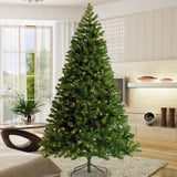 ZUN Pre-lit Christmas Tree 6ft Artificial Hinged Xmas Tree with Foldable Stand 88127281