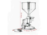 550ml Pneumatic Liquid Filling Machine, Stainless Steel Bottle Filler with Foot Pedal for Milk, 27031082