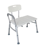 ZUN Medical Bathroom Safety Shower Tub Aluminium Alloy Bath Chair Transfer Bench with Wide Seat & Padded 48856399