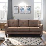 Fashionable living room sofa for 2 people, Brown velvet fabric W1927P171000
