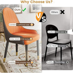 ZUN Modern PU sponge-filled dining chair, solid wood metal legs, suitable for restaurants, living rooms W1535119450