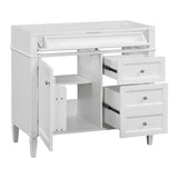 36'' Bathroom Vanity without Top Sink, Modern Bathroom Storage Cabinet with 2 Drawers and a Tip-out N710P186084K