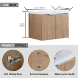 Bathroom Cabinet With Sink,Soft Close Doors,Float Mounting Design,24 Inch For Small W99950714