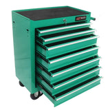 7 DRAWERS MULTIFUNCTIONAL TOOL CART WITH WHEELS-GREEN 87732434