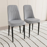 ZUN A set of 2 dining chair, modern style chair made of high-quality PU Leather fabric with thick soft W2189140246