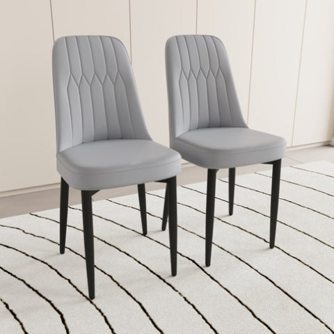 ZUN A set of 2 dining chair, modern style chair made of high-quality PU Leather fabric with thick soft W2189140246